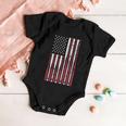 Patriotic Us American Baseball Bats And Stars Stripes Flag Great Gift Baby Onesie