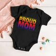 Proud Mom Abrosexual Flag Lgbtq Queer Mothers Day Abrosexual Gift Baby Onesie