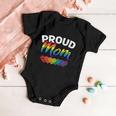 Proud Mom Lgbtq Gay Pride Queer Mothers Day Gift Lgbt Gift Baby Onesie