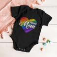 Proud Mom Mothers Day Gift Lgbtq Rainbow Flag Gay Pride Lgbt Cool Gift Baby Onesie