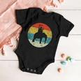 Retro Vintage Man Riding Elephant Baby Onesie