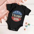 Trump Won 4Th Of July American Flag Great Gift Baby Onesie