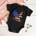 Usa Bald Eagle Flag Drip 4Th Of July Baby Onesie