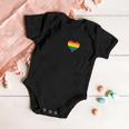 Vintage Gay Pride Pocket Rainbow Heart Tshirt Baby Onesie