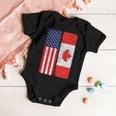 Vintage Usa Canadian Flag Baby Onesie