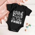 Witch Way To The Wine Halloween Quote V5 Baby Onesie