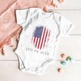 4Th Of July Usa Flag Vintage Distressed Independence Day Great Gift Baby Onesie