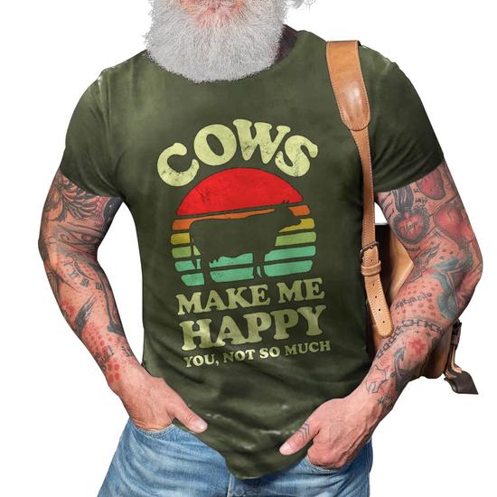 Cows Make Me Happy T Shirt Funny Cow Farm Farmer Gifts Tee Cows Make Me Happy T Shirt Funny Cow Farm Farmer Gifts Tee