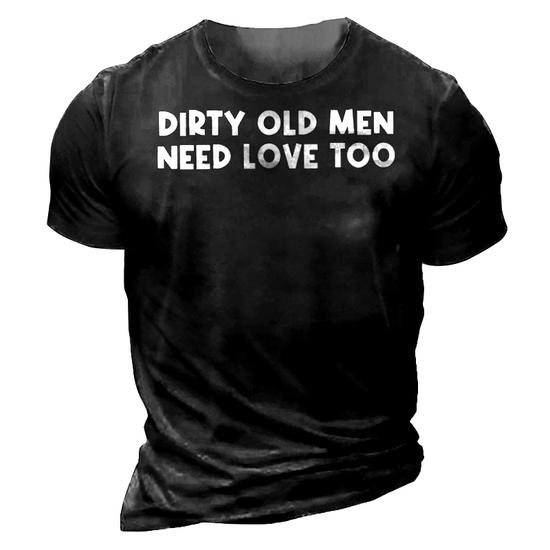 Dirty Old Men 3D Print Casual Tshirt | Seseable UK