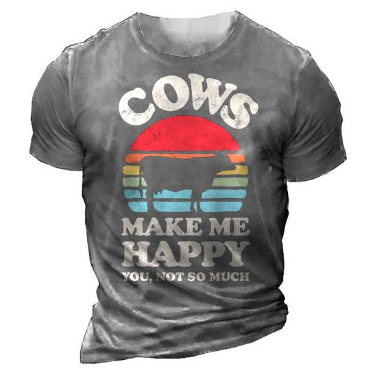 Cows Make Me Happy T Shirt Funny Cow Farm Farmer Gifts Tee Cows Make Me Happy T Shirt Funny Cow Farm Farmer Gifts Tee