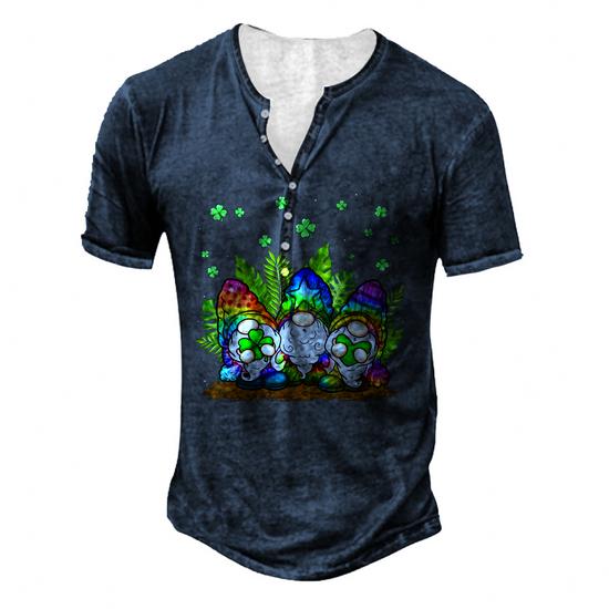 Gnome Hippie Shamrock Tie Dye Leprechaun Gnomies St Patricks T-Shirt
