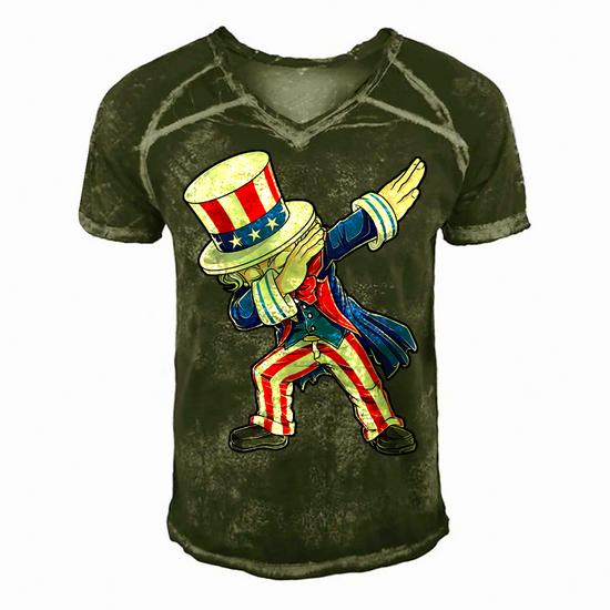 4th Of July Shirts For Kids Dabbing Uncle Sam Boys Men Gifts