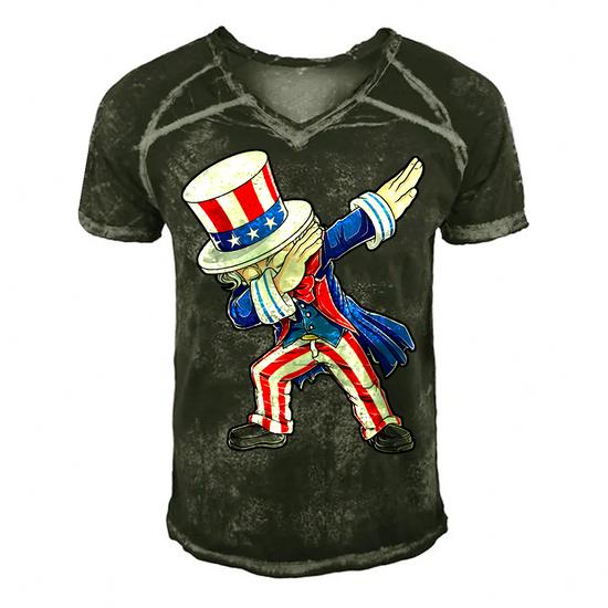 4th Of July Shirts For Kids Dabbing Uncle Sam Boys Men Gifts