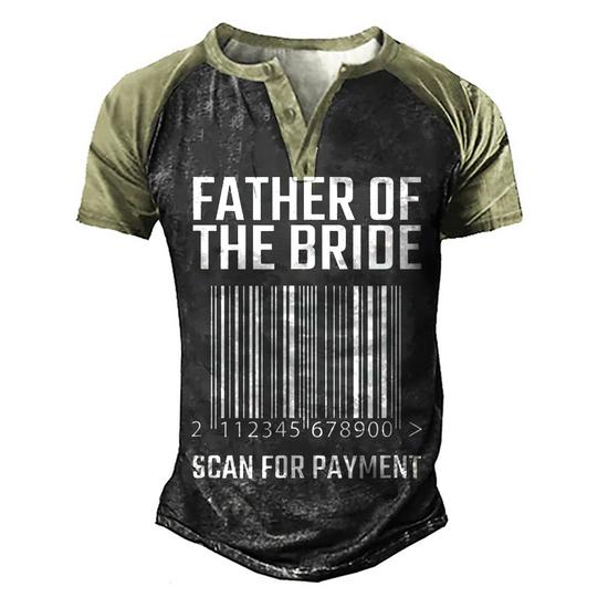 Father Of The Bride, Scan For Payment Funny Shirt Father Of The Bride, Scan For Payment Funny Shirt