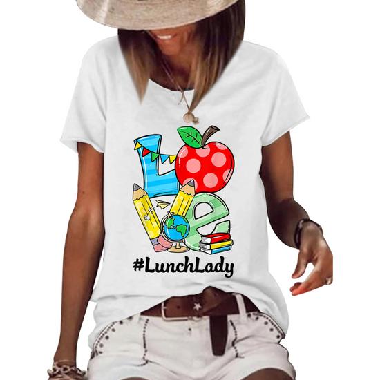 Funny Teacher T-Shirt For Women - Graphic Tee, Oversized Casual Top, Short Sleeve
