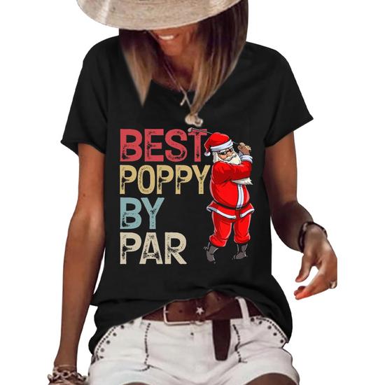 Retro Vintage Best Poppy By Par Golf T-Shirt Gift