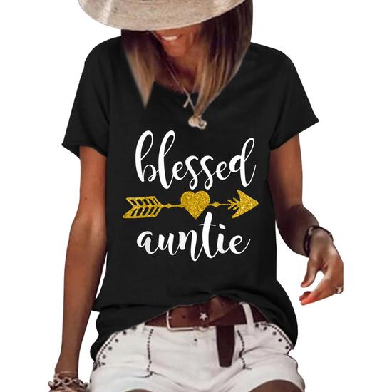 Cute Gold Arrow Blessed Aunt Shirt Thanksgiving Shirt Cute Gold Arrow Blessed Aunt Shirt Thanksgiving Shirt