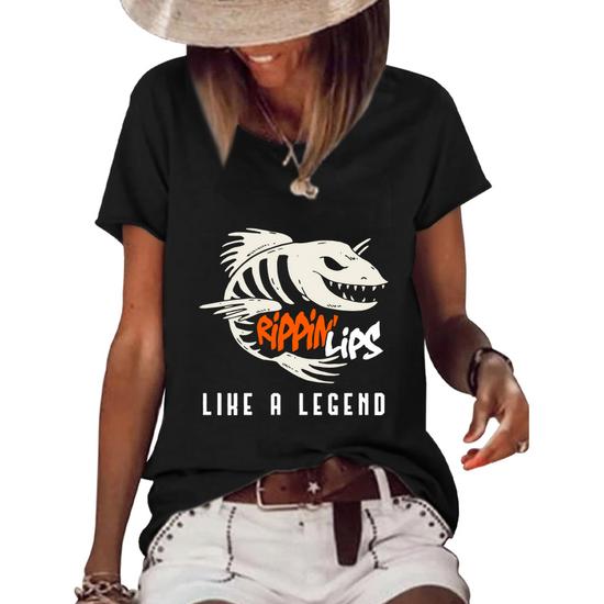 Fishing Rippin' Lips Fish Bones T Shirt