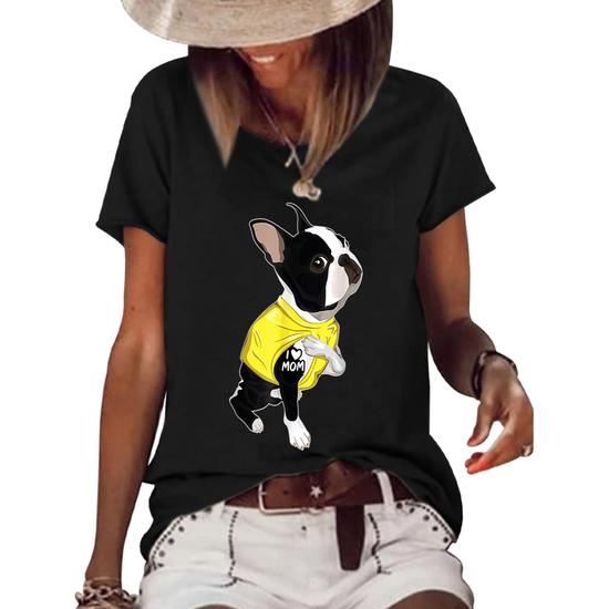 Boston Terrier Mom Shirt Mother's Day Gift T-Shirt Boston Terrier Mom Shirt Mother's Day Gift T-Shirt