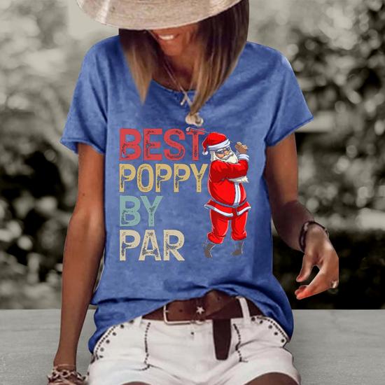Retro Vintage Best Poppy By Par Golf T-Shirt Gift
