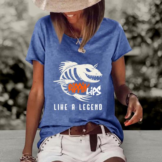 Fishing Rippin' Lips Fish Bones T Shirt