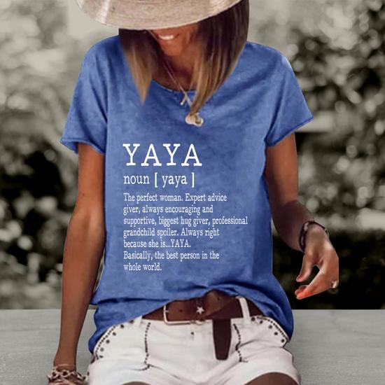 Yaya Definition Cool Grandma Funny T-Shirt Yaya Definition Cool Grandma Funny T-Shirt