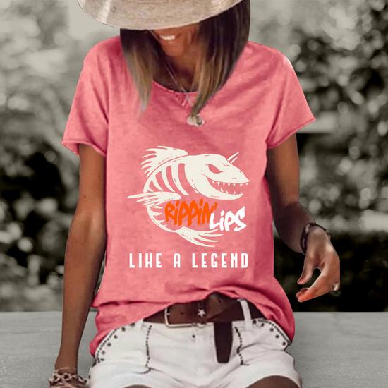Fishing Rippin' Lips Fish Bones T Shirt