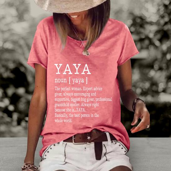 Yaya Definition Cool Grandma Funny T-Shirt Yaya Definition Cool Grandma Funny T-Shirt