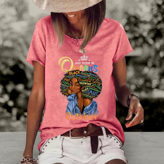 Queens Born September Shirt Black Girl Virgo Libra Birthday T-Shirt Queens Born September Shirt Black Girl Virgo Libra Birthday T-Shirt
