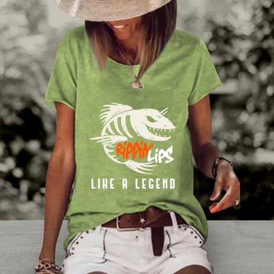 Fishing Rippin' Lips Fish Bones T Shirt