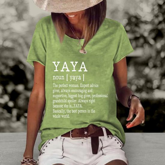 Yaya Definition Cool Grandma Funny T-Shirt Yaya Definition Cool Grandma Funny T-Shirt