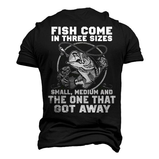 Fish 3 Sizes Men's 3D T-shirt Back Print