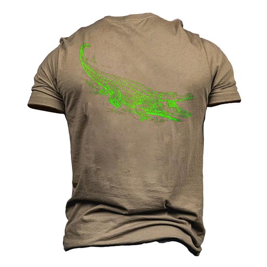 Fun Alligator Illustrative T-Shirt For Men And Boys Gator Fun Alligator Illustrative T-Shirt For Men And Boys Gator