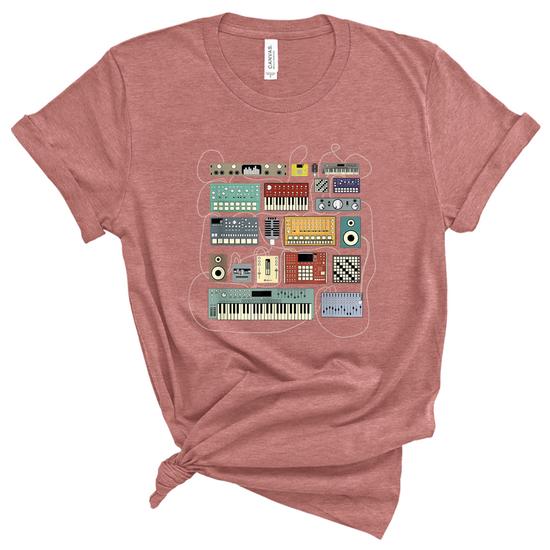 Synthesizer And Drum Machine T Shirt For Electronic Musician Synthesizer And Drum Machine T Shirt For Electronic Musician