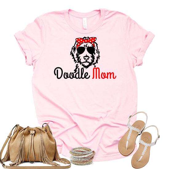 Doodle Mom Wine T-Shirt Women Dog Goldendoodle Graphic Tee Doodle Mom Wine T-Shirt Women Dog Goldendoodle Graphic Tee